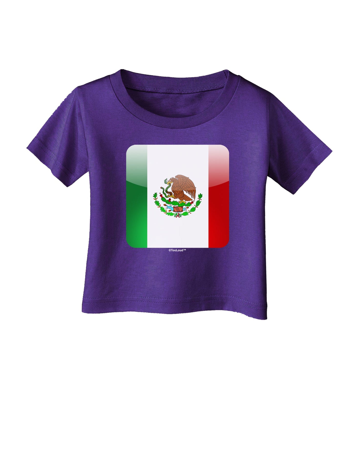 Mexican Flag App Icon Infant T-Shirt Dark by TooLoud-Infant T-Shirt-TooLoud-Purple-06-Months-Davson Sales