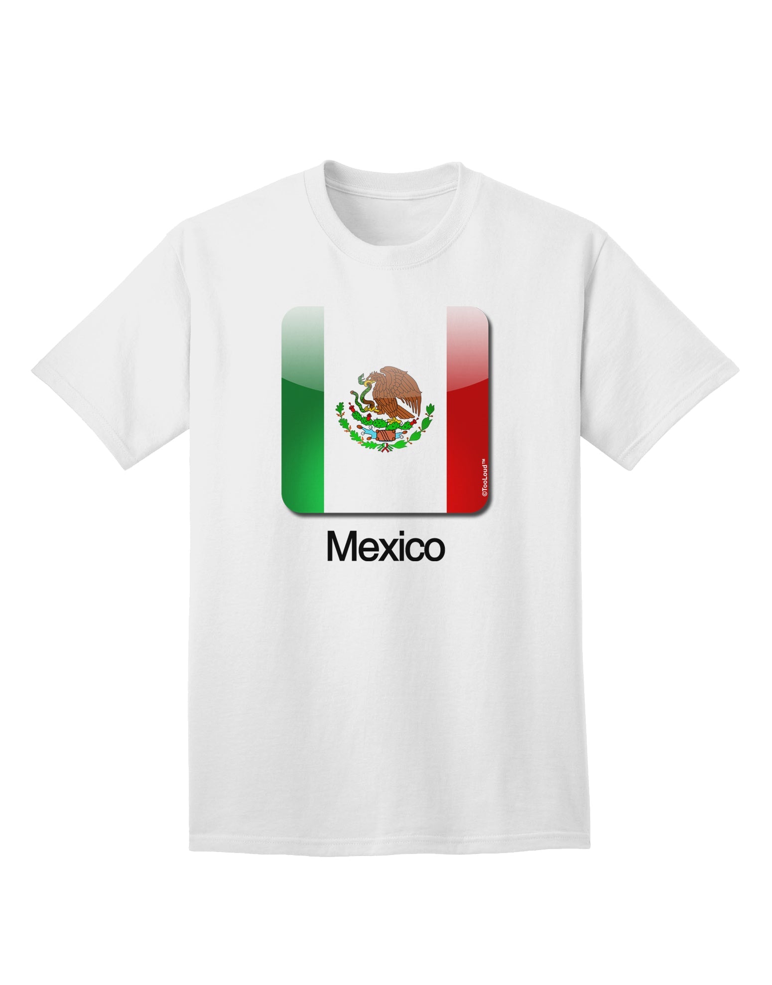 Mexican Flag App Icon - Stylish Adult T-Shirt by TooLoud-Mens T-shirts-TooLoud-White-Small-Davson Sales