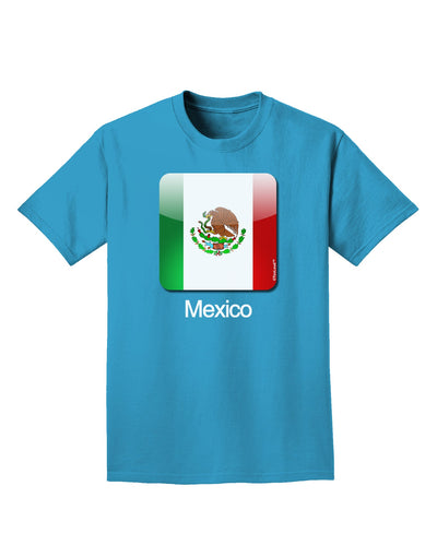 Mexican Flag App Icon - Text Adult Dark T-Shirt by TooLoud-Mens T-Shirt-TooLoud-Turquoise-Small-Davson Sales