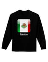Mexican Flag App Icon - Text Adult Long Sleeve Dark T-Shirt by TooLoud-TooLoud-Black-Small-Davson Sales