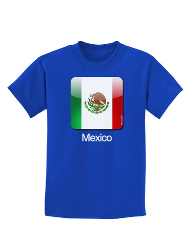 Mexican Flag App Icon - Text Childrens Dark T-Shirt by TooLoud-Childrens T-Shirt-TooLoud-Royal-Blue-X-Small-Davson Sales