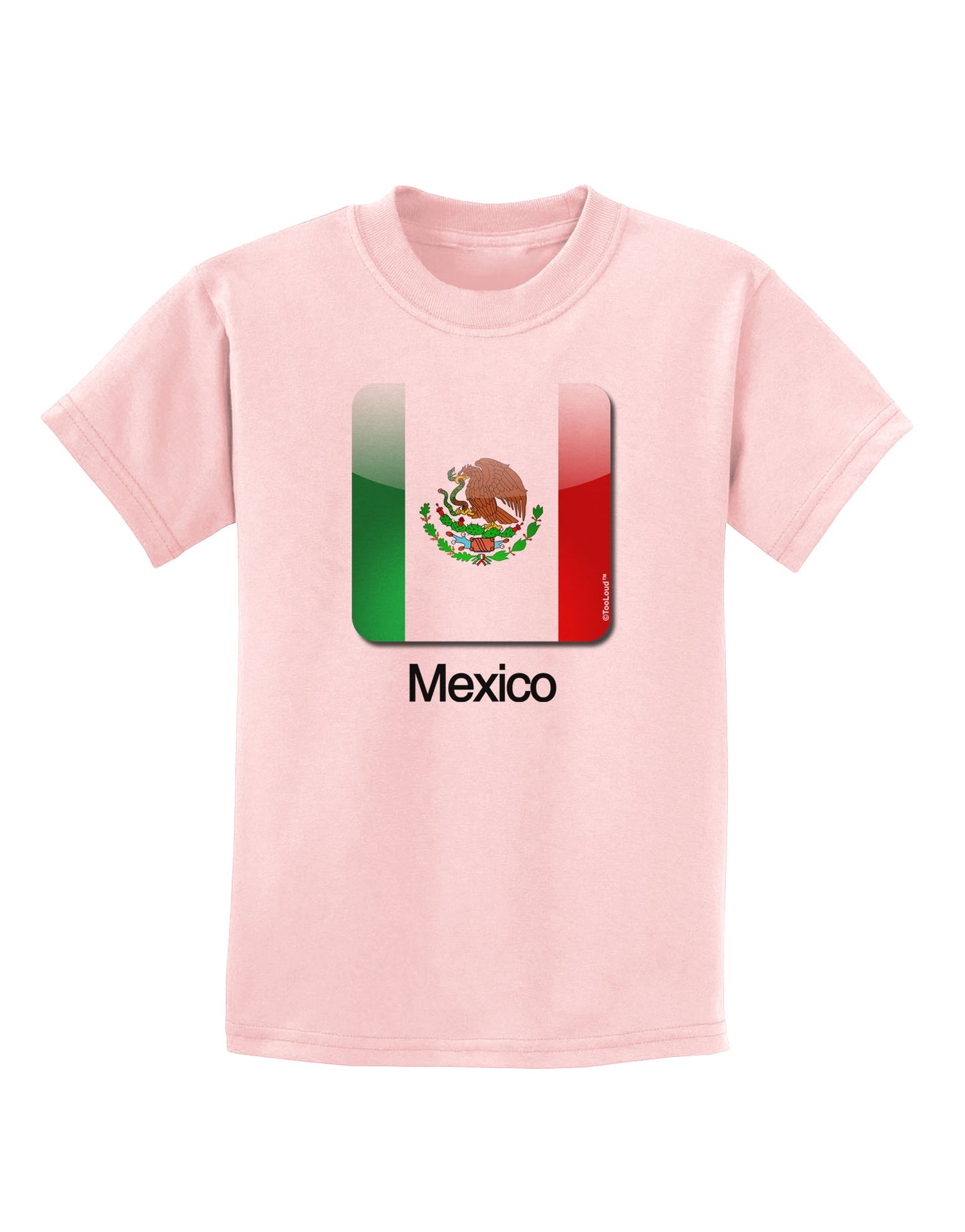Mexican Flag App Icon - Text Childrens T-Shirt by TooLoud-Childrens T-Shirt-TooLoud-PalePink-X-Small-Davson Sales
