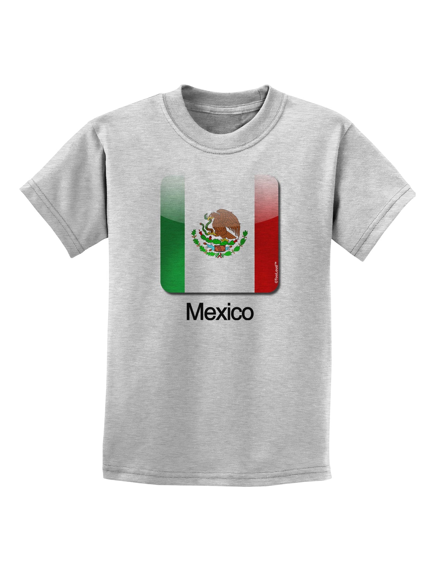 Mexican Flag App Icon - Text Childrens T-Shirt by TooLoud-Childrens T-Shirt-TooLoud-AshGray-X-Small-Davson Sales