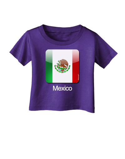 Mexican Flag App Icon - Text Infant T-Shirt Dark by TooLoud-Infant T-Shirt-TooLoud-Purple-06-Months-Davson Sales
