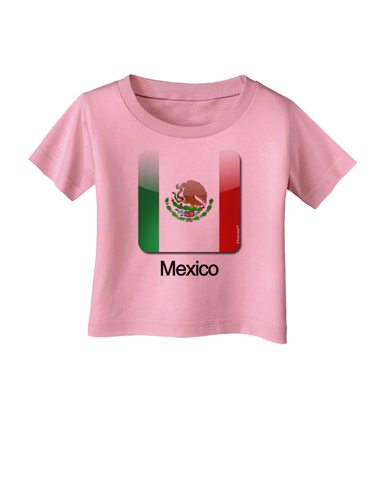 Mexican Flag App Icon - Text Infant T-Shirt by TooLoud-Infant T-Shirt-TooLoud-Candy-Pink-06-Months-Davson Sales