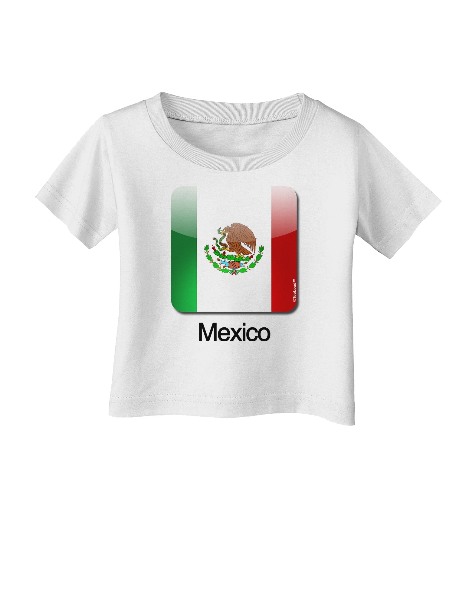 Mexican Flag App Icon - Text Infant T-Shirt by TooLoud-Infant T-Shirt-TooLoud-White-06-Months-Davson Sales