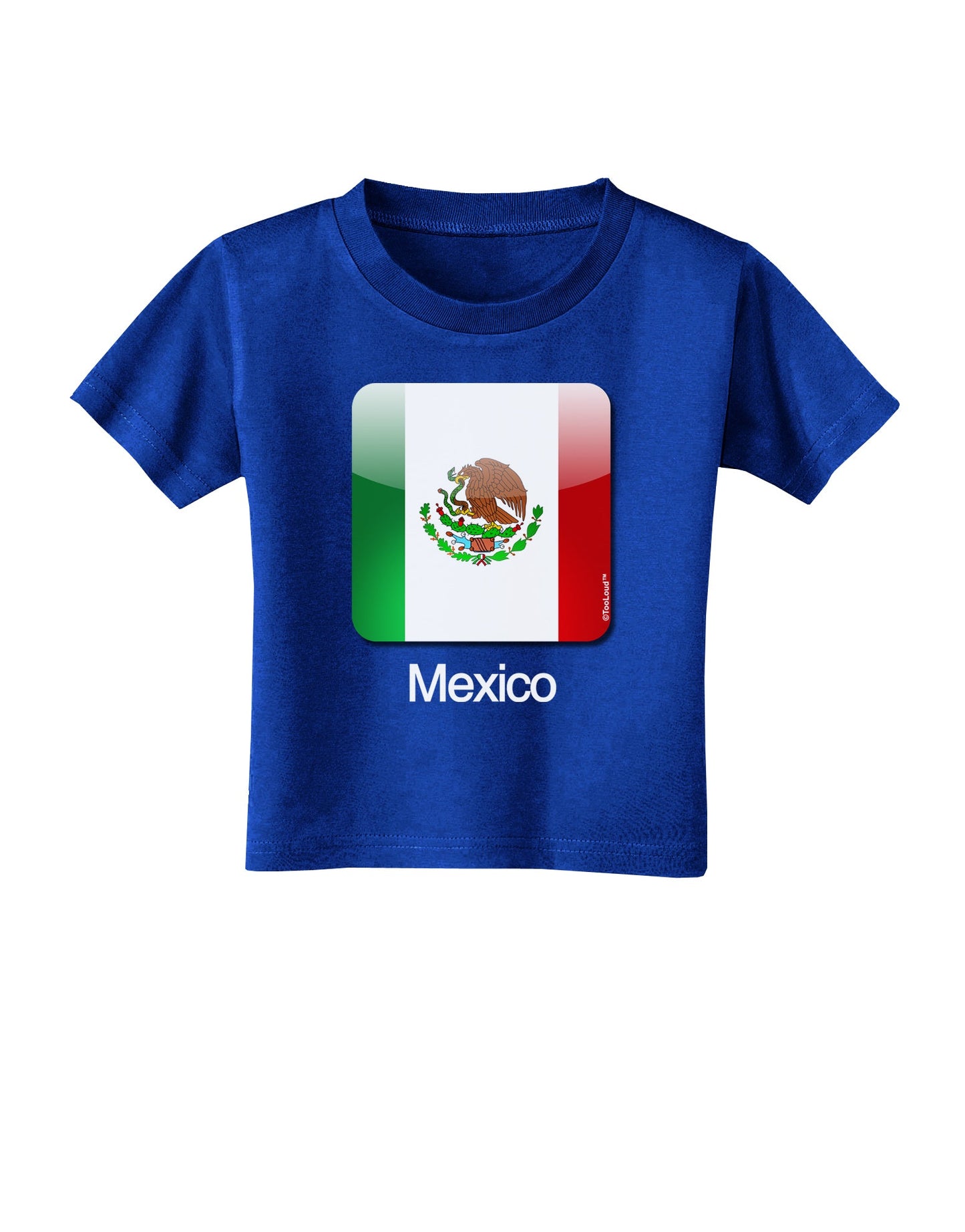 Mexican Flag App Icon - Text Toddler T-Shirt Dark by TooLoud-Toddler T-Shirt-TooLoud-Royal-Blue-2T-Davson Sales
