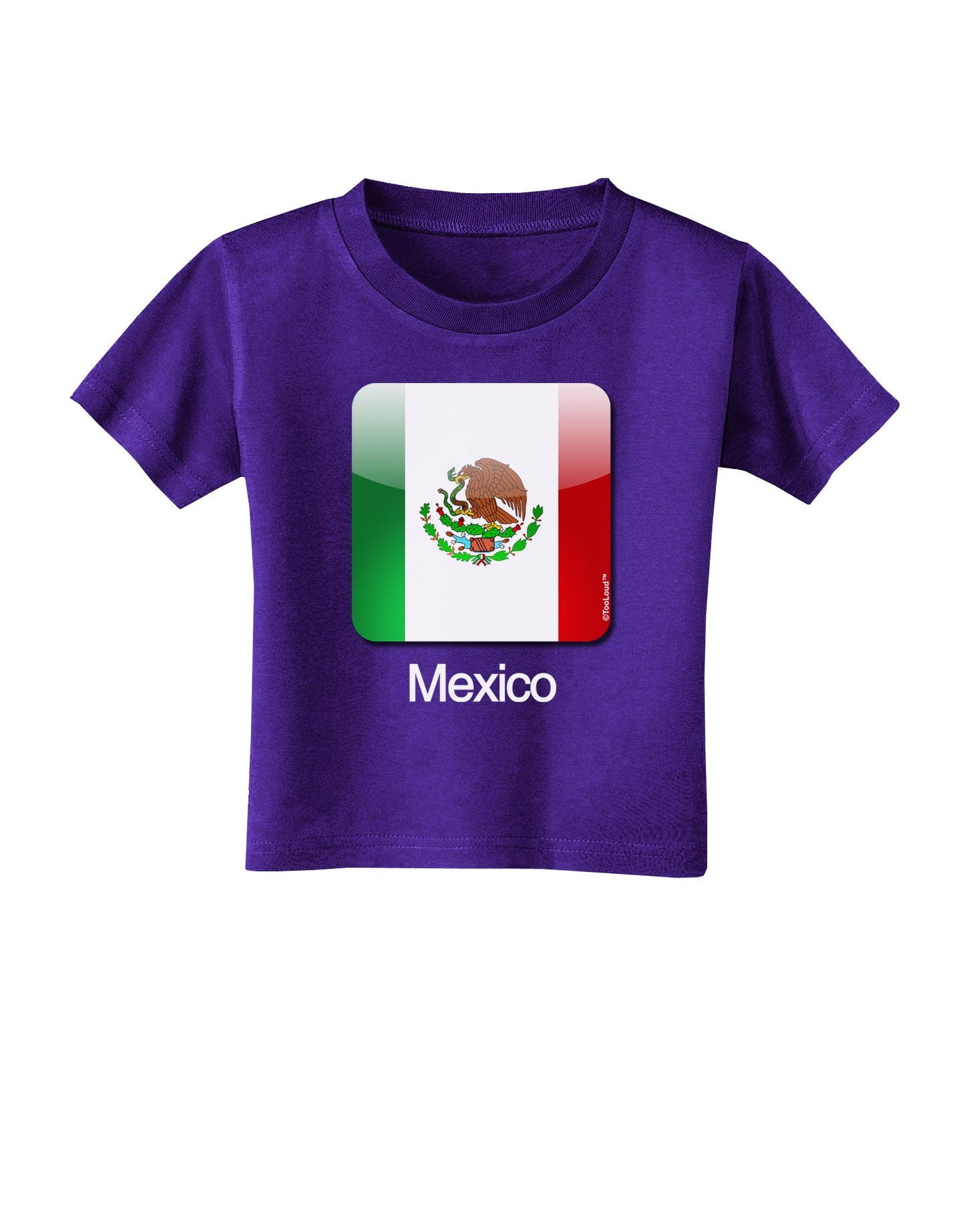 Mexican Flag App Icon - Text Toddler T-Shirt Dark by TooLoud-Toddler T-Shirt-TooLoud-Purple-2T-Davson Sales
