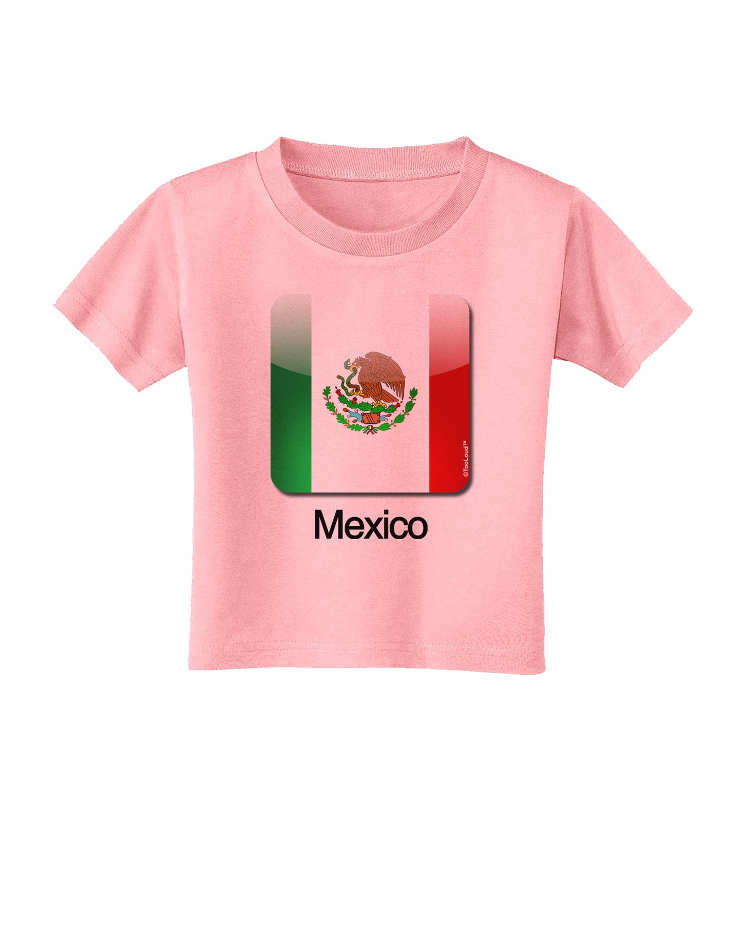Mexican Flag App Icon - Text Toddler T-Shirt by TooLoud-Toddler T-Shirt-TooLoud-Candy-Pink-2T-Davson Sales