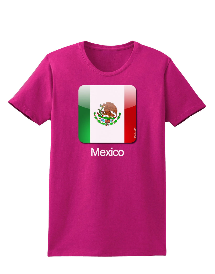 Mexican Flag App Icon - Text Womens Dark T-Shirt by TooLoud-Womens T-Shirt-TooLoud-Black-X-Small-Davson Sales