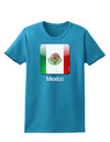 Mexican Flag App Icon - Text Womens Dark T-Shirt by TooLoud-Womens T-Shirt-TooLoud-Turquoise-X-Small-Davson Sales