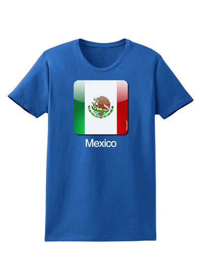 Mexican Flag App Icon - Text Womens Dark T-Shirt by TooLoud-Womens T-Shirt-TooLoud-Royal-Blue-X-Small-Davson Sales