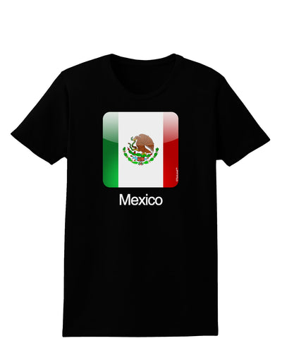 Mexican Flag App Icon - Text Womens Dark T-Shirt by TooLoud-Womens T-Shirt-TooLoud-Black-X-Small-Davson Sales