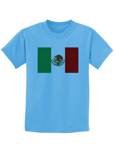 Mexican Flag Childrens T-Shirt-Childrens T-Shirt-TooLoud-Aquatic-Blue-X-Small-Davson Sales