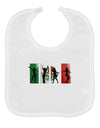 Mexican Flag - Dancing Silhouettes Baby Bib by TooLoud