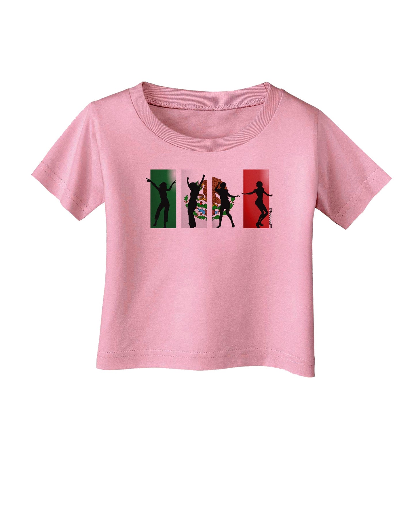 Mexican Flag - Dancing Silhouettes Infant T-Shirt by TooLoud-Infant T-Shirt-TooLoud-Candy-Pink-06-Months-Davson Sales