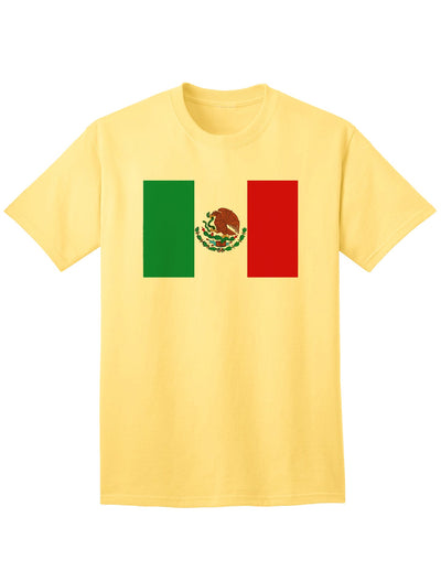 Mexican Flag Embroidered Adult T-Shirt: Show Your Patriotism with Style-Mens T-shirts-TooLoud-Yellow-Small-Davson Sales