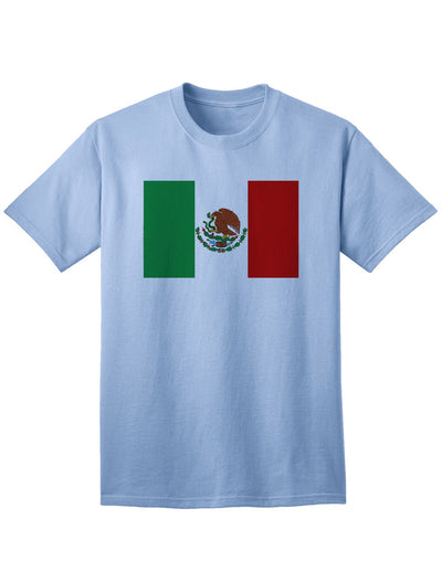 Mexican Flag Embroidered Adult T-Shirt: Show Your Patriotism with Style-Mens T-shirts-TooLoud-Light-Blue-Small-Davson Sales