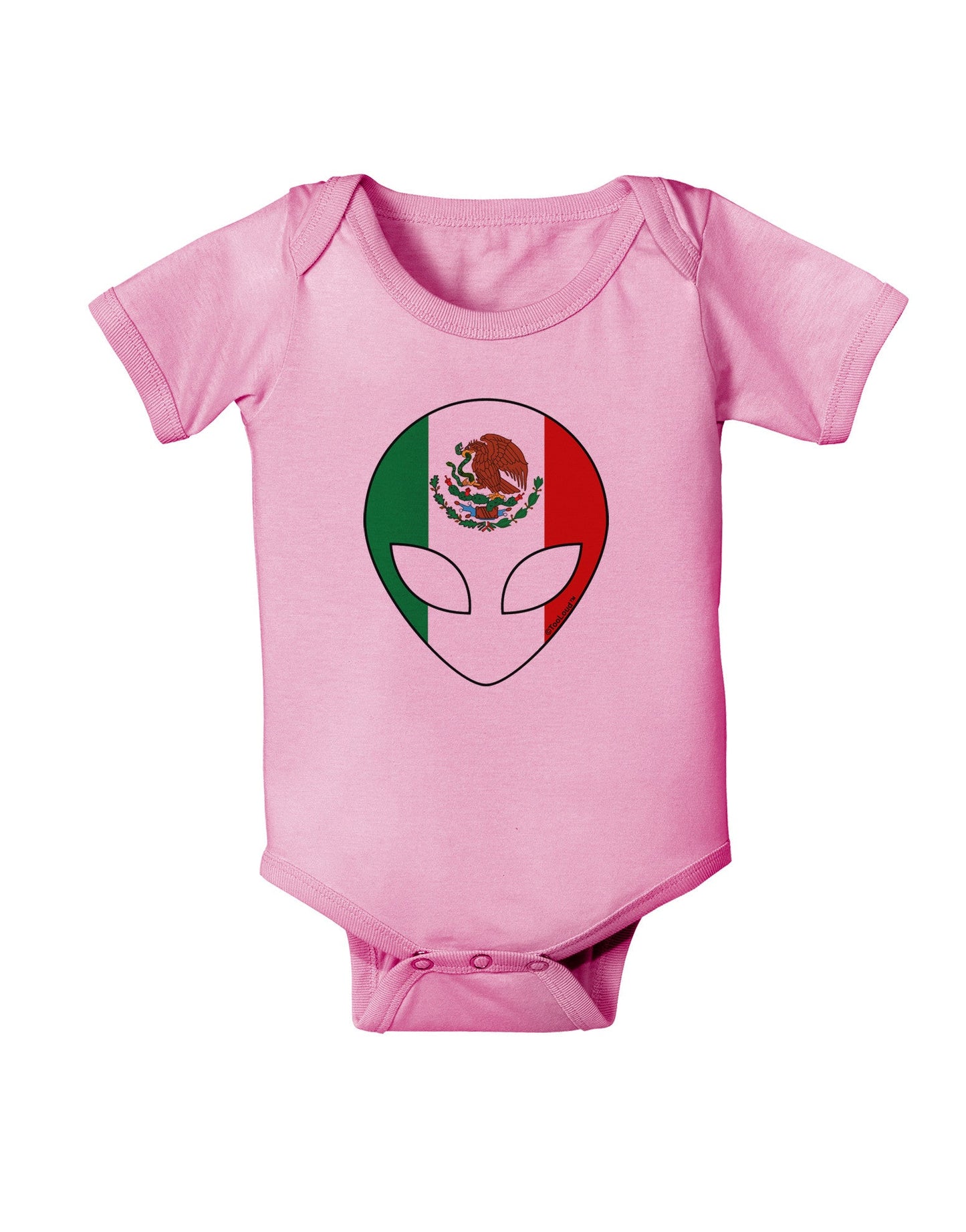 Mexican Flag Extraterrestrial Baby Romper Bodysuit-Baby Romper-TooLoud-Pink-06-Months-Davson Sales