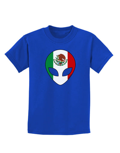 Mexican Flag Extraterrestrial Childrens Dark T-Shirt-Childrens T-Shirt-TooLoud-Royal-Blue-X-Small-Davson Sales