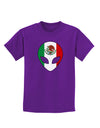 Mexican Flag Extraterrestrial Childrens Dark T-Shirt-Childrens T-Shirt-TooLoud-Purple-X-Small-Davson Sales