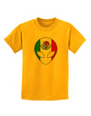 Mexican Flag Extraterrestrial Childrens T-Shirt-Childrens T-Shirt-TooLoud-Gold-X-Small-Davson Sales