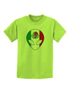 Mexican Flag Extraterrestrial Childrens T-Shirt-Childrens T-Shirt-TooLoud-Lime-Green-X-Small-Davson Sales