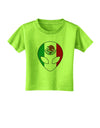 Mexican Flag Extraterrestrial Toddler T-Shirt-Toddler T-Shirt-TooLoud-Lime-Green-2T-Davson Sales