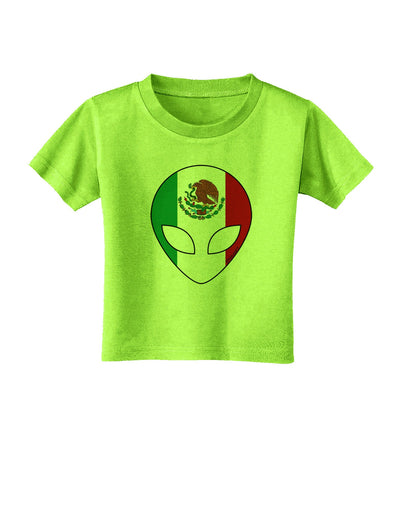 Mexican Flag Extraterrestrial Toddler T-Shirt-Toddler T-Shirt-TooLoud-Lime-Green-2T-Davson Sales