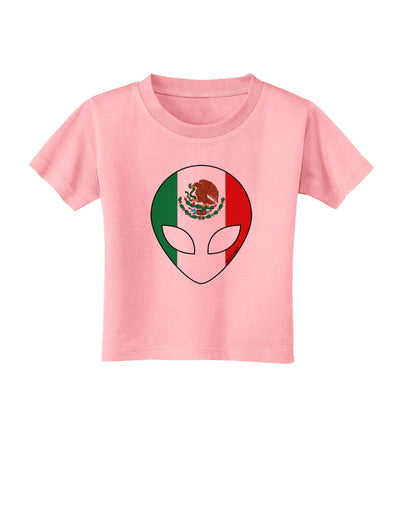 Mexican Flag Extraterrestrial Toddler T-Shirt-Toddler T-Shirt-TooLoud-Candy-Pink-2T-Davson Sales