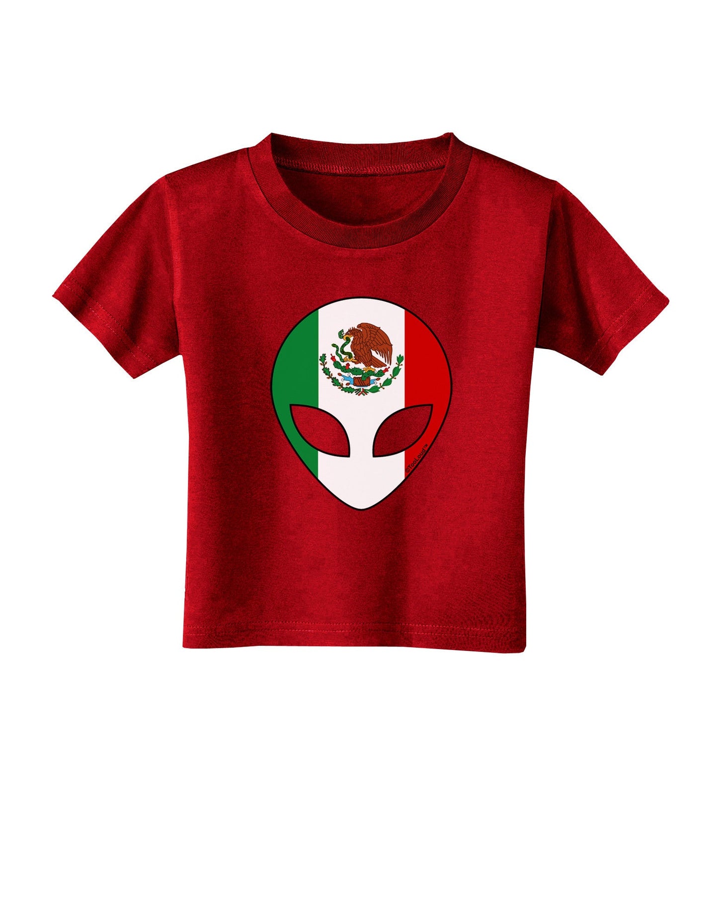 Mexican Flag Extraterrestrial Toddler T-Shirt Dark-Toddler T-Shirt-TooLoud-Red-2T-Davson Sales