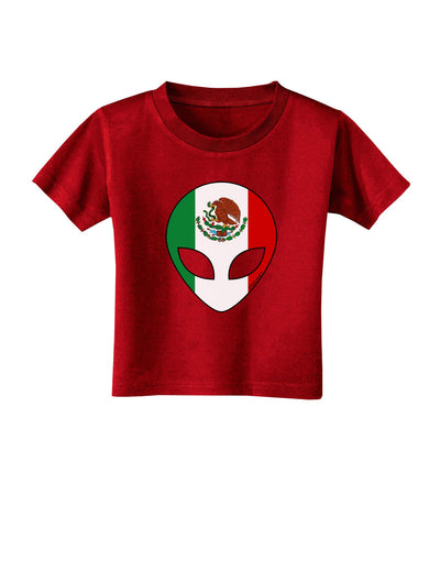 Mexican Flag Extraterrestrial Toddler T-Shirt Dark-Toddler T-Shirt-TooLoud-Red-2T-Davson Sales