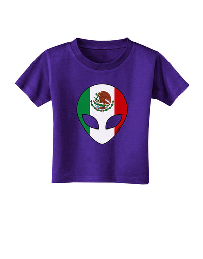 Mexican Flag Extraterrestrial Toddler T-Shirt Dark-Toddler T-Shirt-TooLoud-Purple-2T-Davson Sales