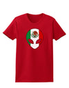 Mexican Flag Extraterrestrial Womens Dark T-Shirt-TooLoud-Red-X-Small-Davson Sales