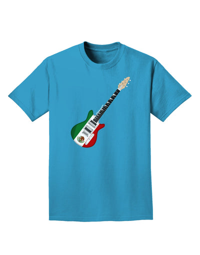 Mexican Flag Guitar Design Adult Dark T-Shirt by TooLoud-Mens T-Shirt-TooLoud-Turquoise-Small-Davson Sales