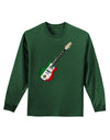 Mexican Flag Guitar Design Adult Long Sleeve Dark T-Shirt by TooLoud-TooLoud-Dark-Green-Small-Davson Sales