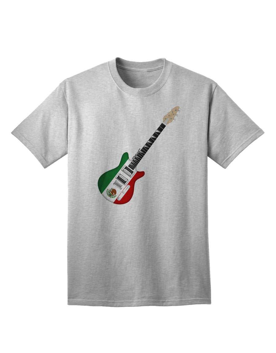 Mexican Flag Guitar Design Adult T-Shirt - A Vibrant and Patriotic Addition to Your Wardrobe by TooLoud-Mens T-shirts-TooLoud-White-Small-Davson Sales