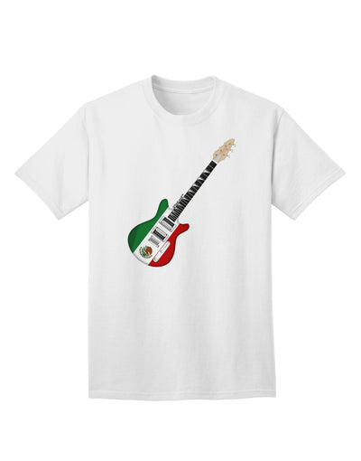 Mexican Flag Guitar Design Adult T-Shirt - A Vibrant and Patriotic Addition to Your Wardrobe by TooLoud-Mens T-shirts-TooLoud-White-Small-Davson Sales