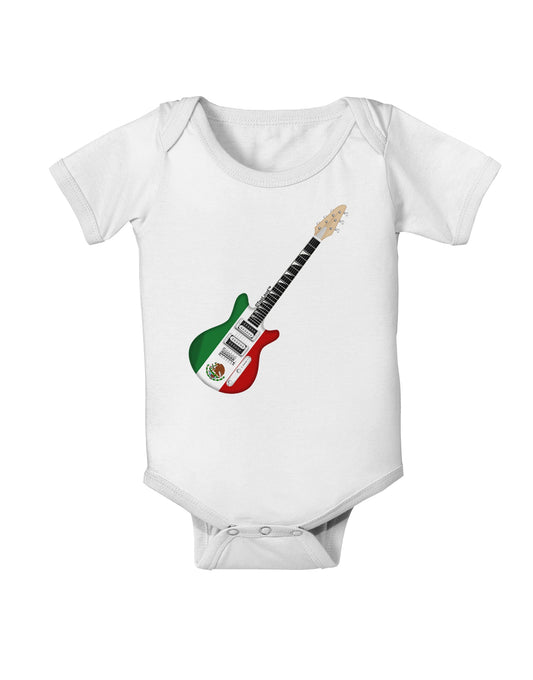Mexican Flag Guitar Design Baby Romper Bodysuit by TooLoud-Baby Romper-TooLoud-White-06-Months-Davson Sales
