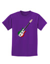 Mexican Flag Guitar Design Childrens Dark T-Shirt by TooLoud-Childrens T-Shirt-TooLoud-Purple-X-Small-Davson Sales