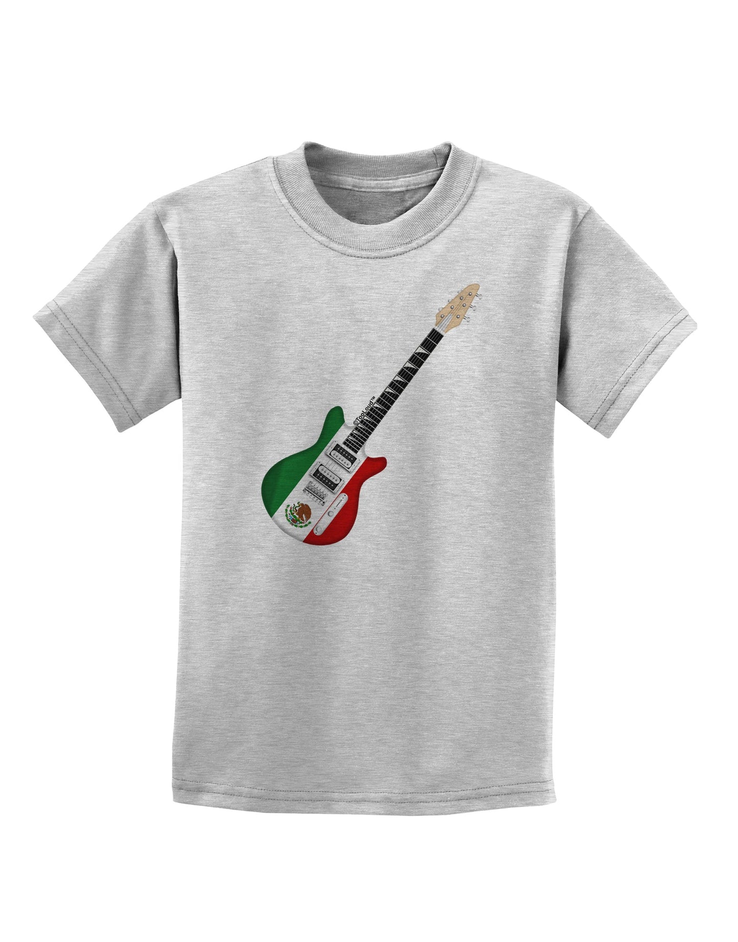 Mexican Flag Guitar Design Childrens T-Shirt by TooLoud-Childrens T-Shirt-TooLoud-AshGray-X-Small-Davson Sales