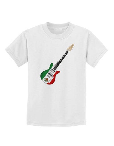 Mexican Flag Guitar Design Childrens T-Shirt by TooLoud-Childrens T-Shirt-TooLoud-White-X-Small-Davson Sales