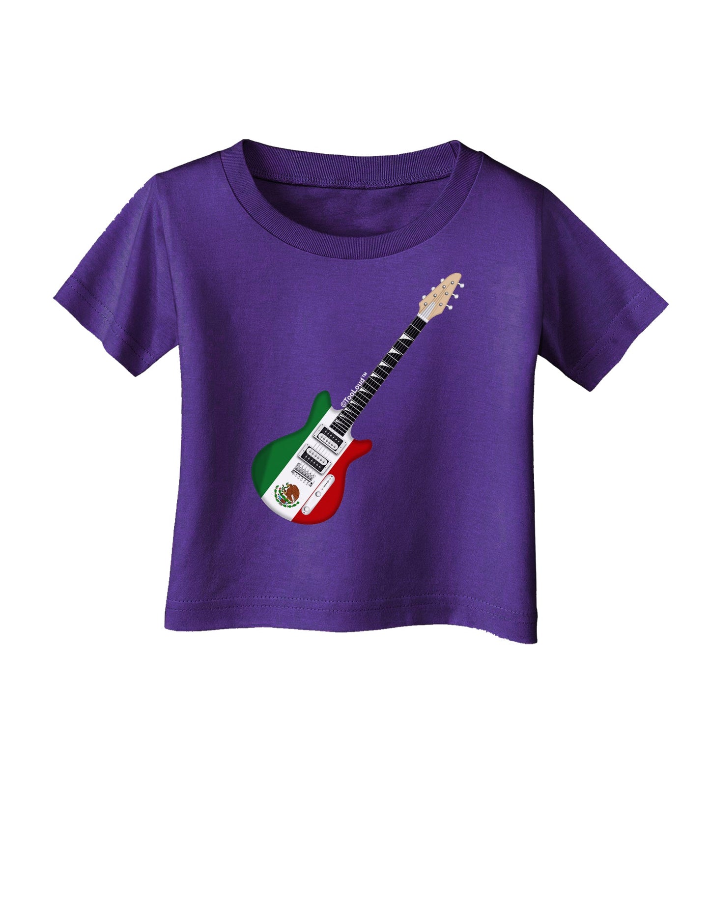 Mexican Flag Guitar Design Infant T-Shirt Dark by TooLoud-Infant T-Shirt-TooLoud-Purple-06-Months-Davson Sales