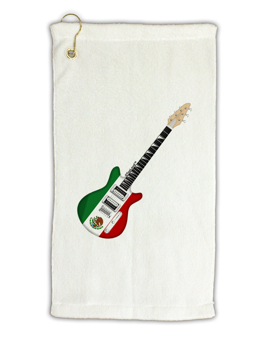 Mexican Flag Guitar Design Micro Terry Gromet Golf Towel 16 x 25 inch by TooLoud-Golf Towel-TooLoud-White-Davson Sales