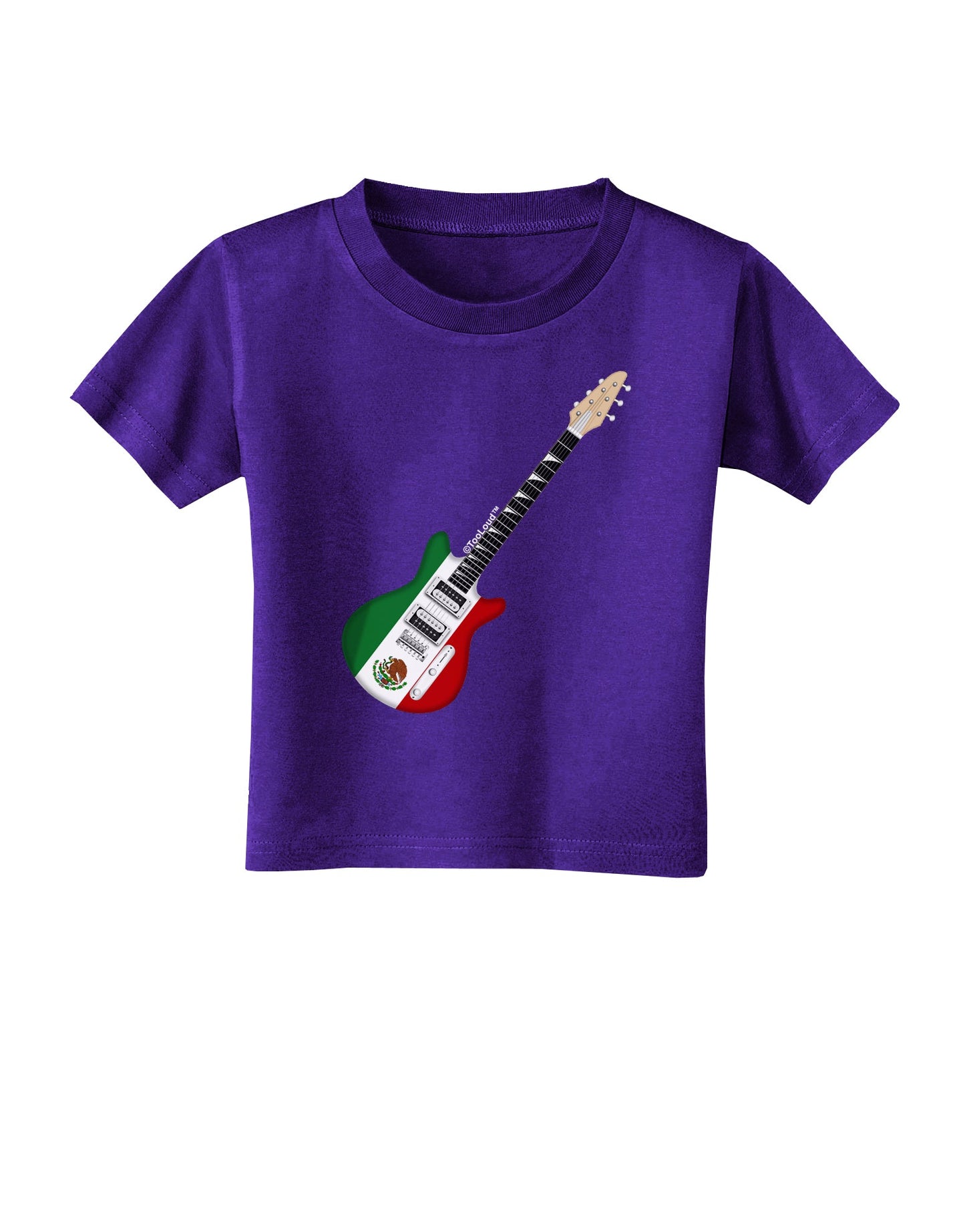 Mexican Flag Guitar Design Toddler T-Shirt Dark by TooLoud-Toddler T-Shirt-TooLoud-Purple-2T-Davson Sales
