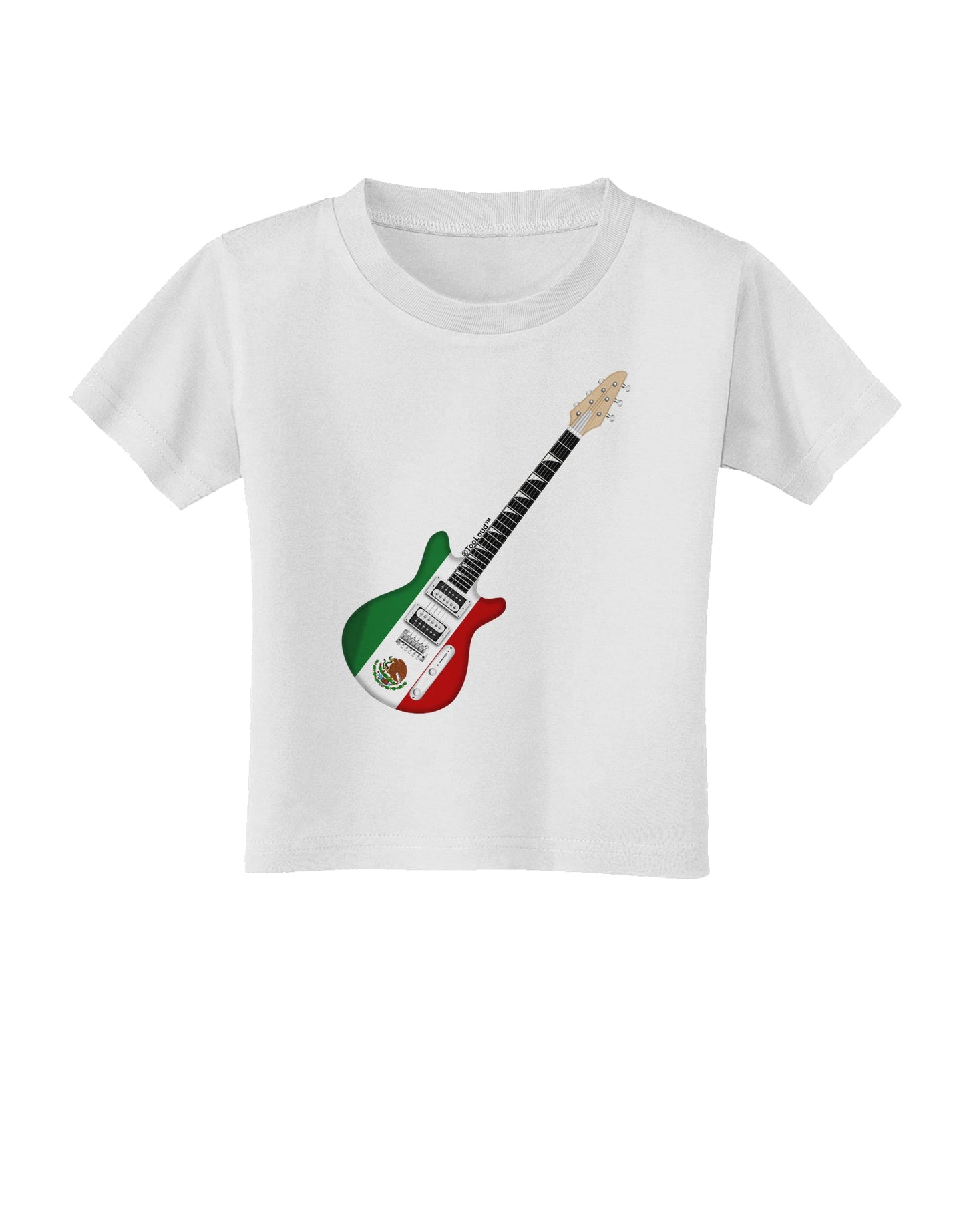 Mexican Flag Guitar Design Toddler T-Shirt by TooLoud-Toddler T-Shirt-TooLoud-White-2T-Davson Sales
