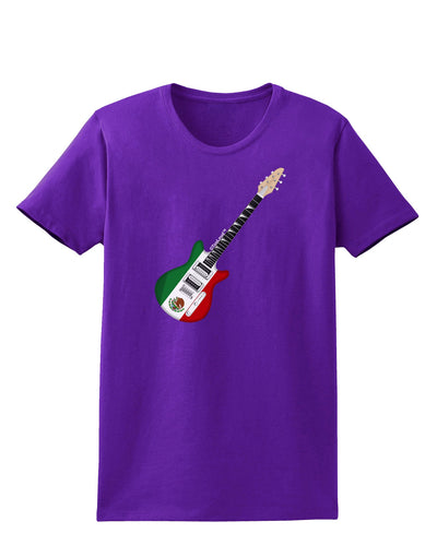 Mexican Flag Guitar Design Womens Dark T-Shirt by TooLoud-Womens T-Shirt-TooLoud-Purple-X-Small-Davson Sales