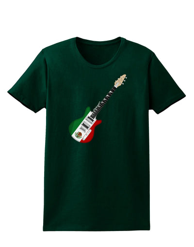 Mexican Flag Guitar Design Womens Dark T-Shirt by TooLoud-Womens T-Shirt-TooLoud-Forest-Green-Small-Davson Sales