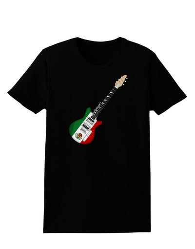 Mexican Flag Guitar Design Womens Dark T-Shirt by TooLoud-Womens T-Shirt-TooLoud-Black-X-Small-Davson Sales