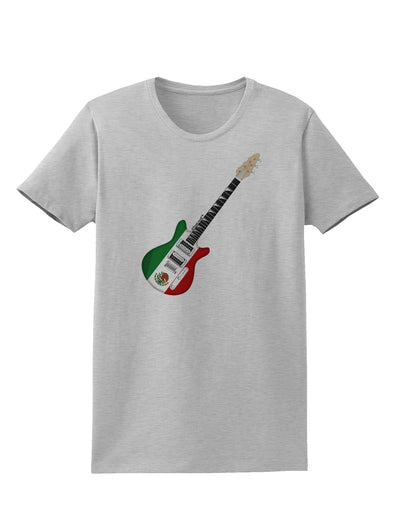 Mexican Flag Guitar Design Womens T-Shirt by TooLoud-Womens T-Shirt-TooLoud-AshGray-X-Small-Davson Sales